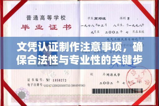 盐埕文凭认证制作注意事项，确保合法性与专业性的关键步骤
