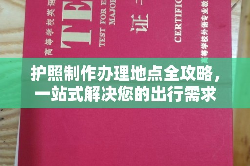 盐埕护照制作办理地点全攻略，一站式解决您的出行需求