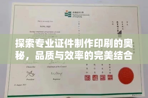 盐埕探索专业证件制作印刷的奥秘，品质与效率的完美结合