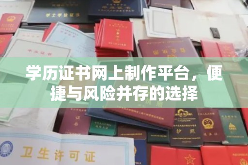 盐埕学历证书网上制作平台，便捷与风险并存的选择