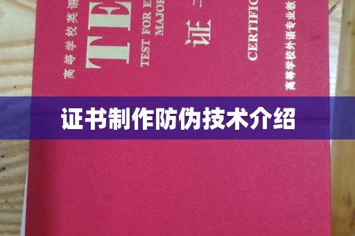 盐埕证书制作防伪技术介绍